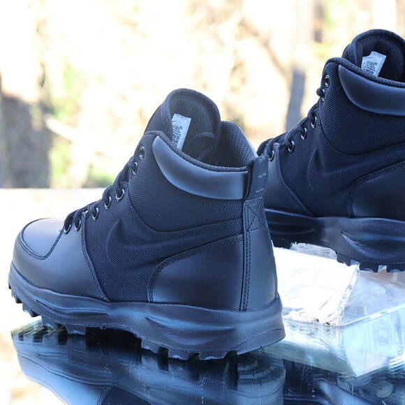 Nike Manoa ACG Black Leather Textile Boots - Picture 10 of 13